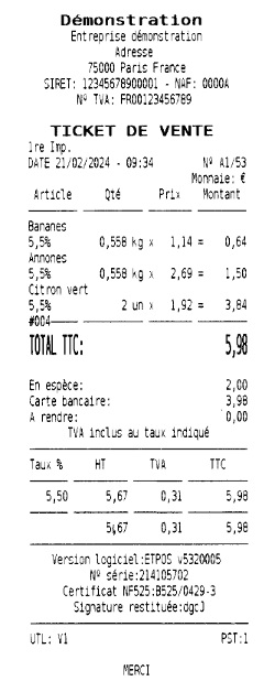 Ticket exemple